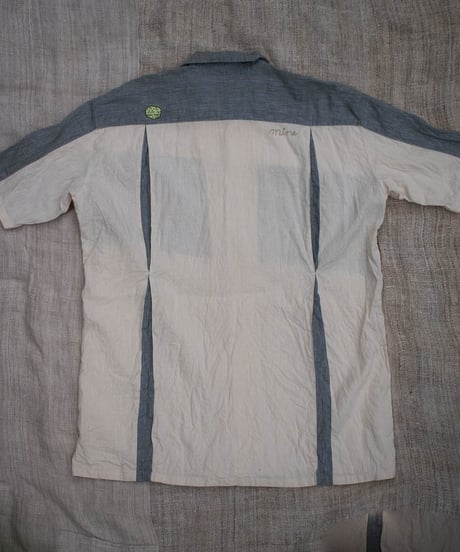 Bowling Shirt M size (Brown)
