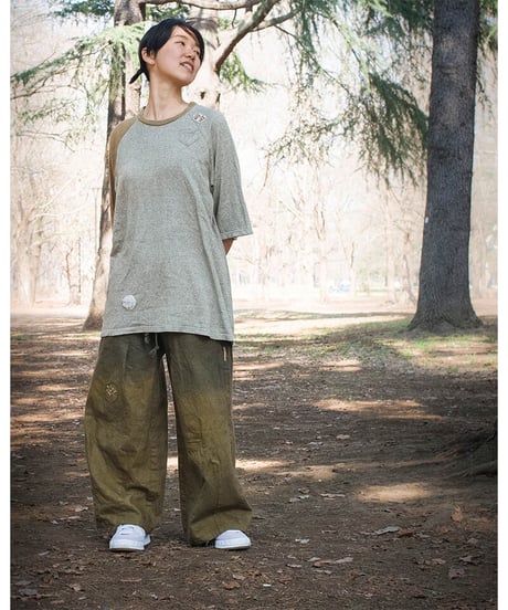 草木染め POT PANTS  黄 "Ssize"