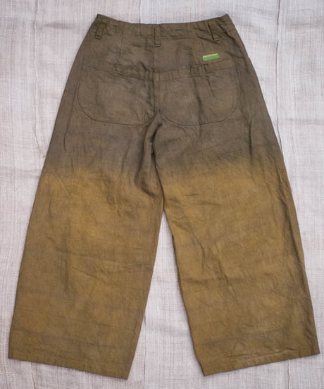 草木染め POT PANTS  黄 "Ssize"