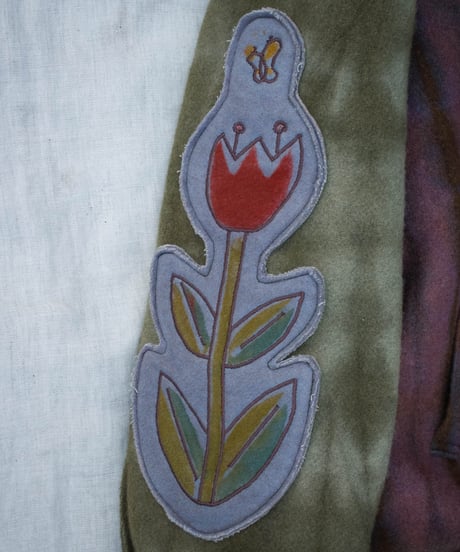 Vegetable-dyed stadium jacket 2-1