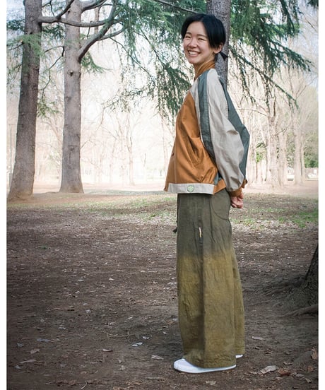 草木染め POT PANTS  黄 "Ssize"