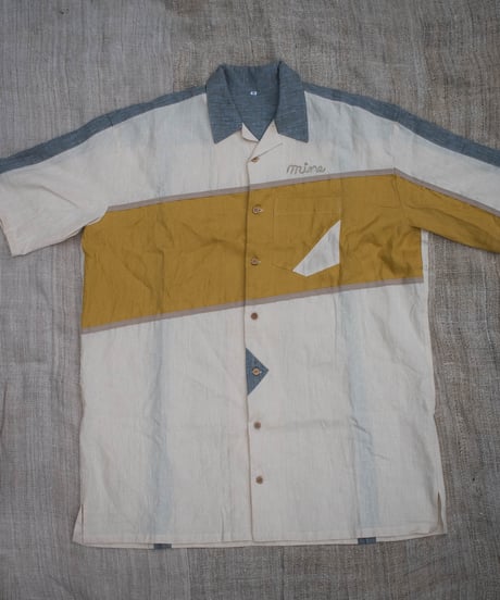 Bowling Shirt M size (Yellow)