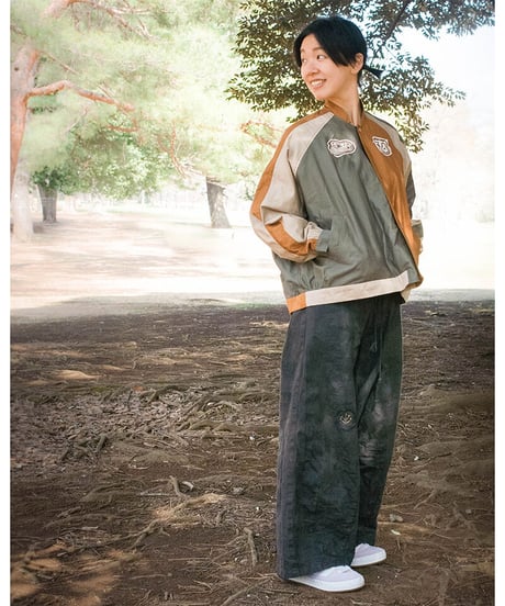 草木染め POT PANTS  灰青 "Ssize"
