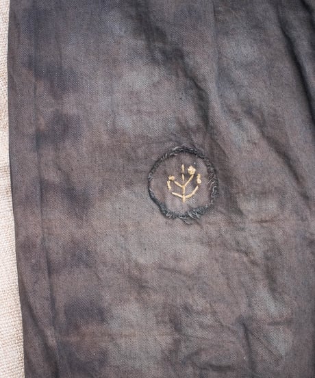 草木染め POT PANTS  灰青 "Ssize"