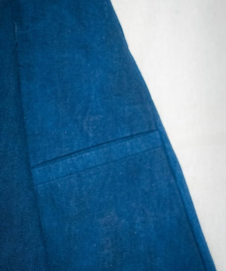Vegetable Dyed Tucked Flared Skirt (Navy Msize)