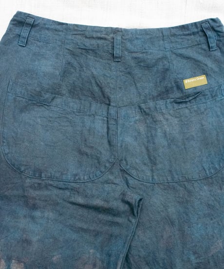 草木染め POT PANTS  灰青 "Lsize"