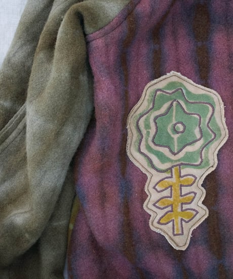 Vegetable-dyed stadium jacket 2-1