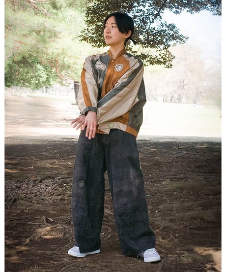 草木染め POT PANTS  灰青 "Ssize"
