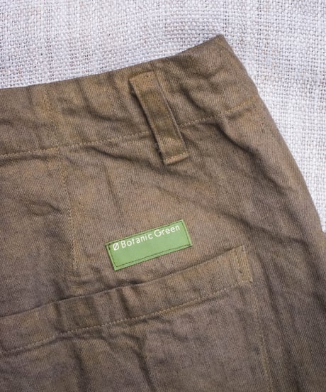 草木染め POT PANTS  黄 "Ssize"