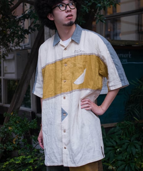 Bowling Shirt M size (Yellow)