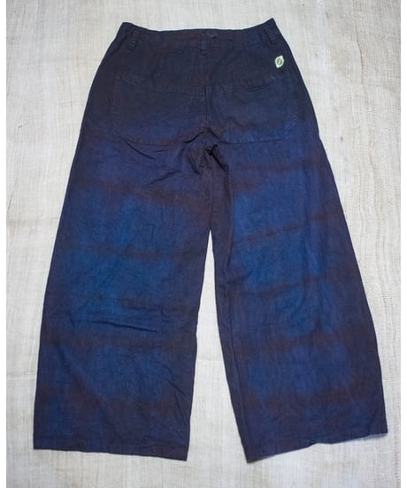 草木染め POT PANTS  茄紺 "Msize"   Vegetable-dyed POT PANTS, eggplant blue "Msize"