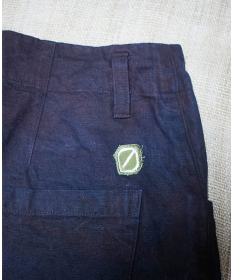 草木染め POT PANTS  茄紺 "Msize"   Vegetable-dyed POT PANTS, eggplant blue "Msize"