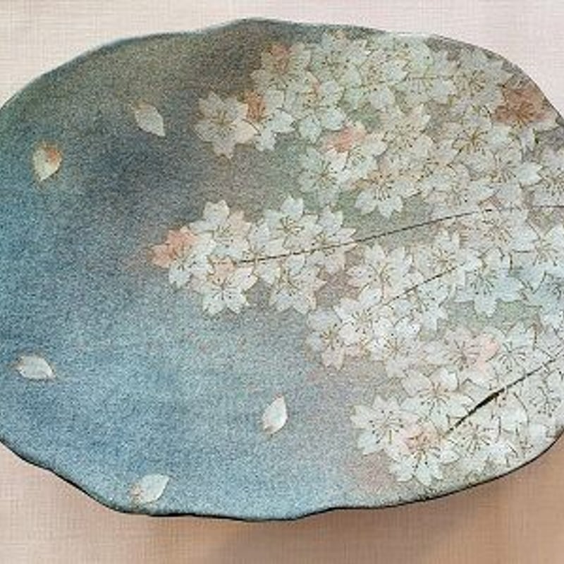島田恭子作 桜紋足付皿 | 暮らしの器 かかや 島田恭子作 桜紋足付皿 | 暮らしの器 かかや