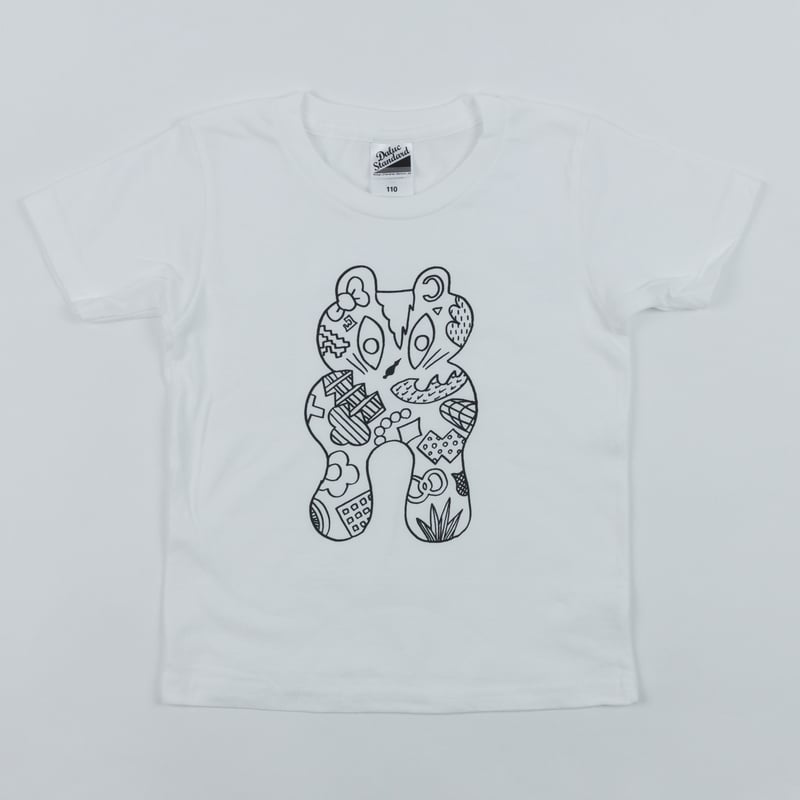 ぬりえ キッズねこTEE（ホワイト） | ｛NC｝BOOKS