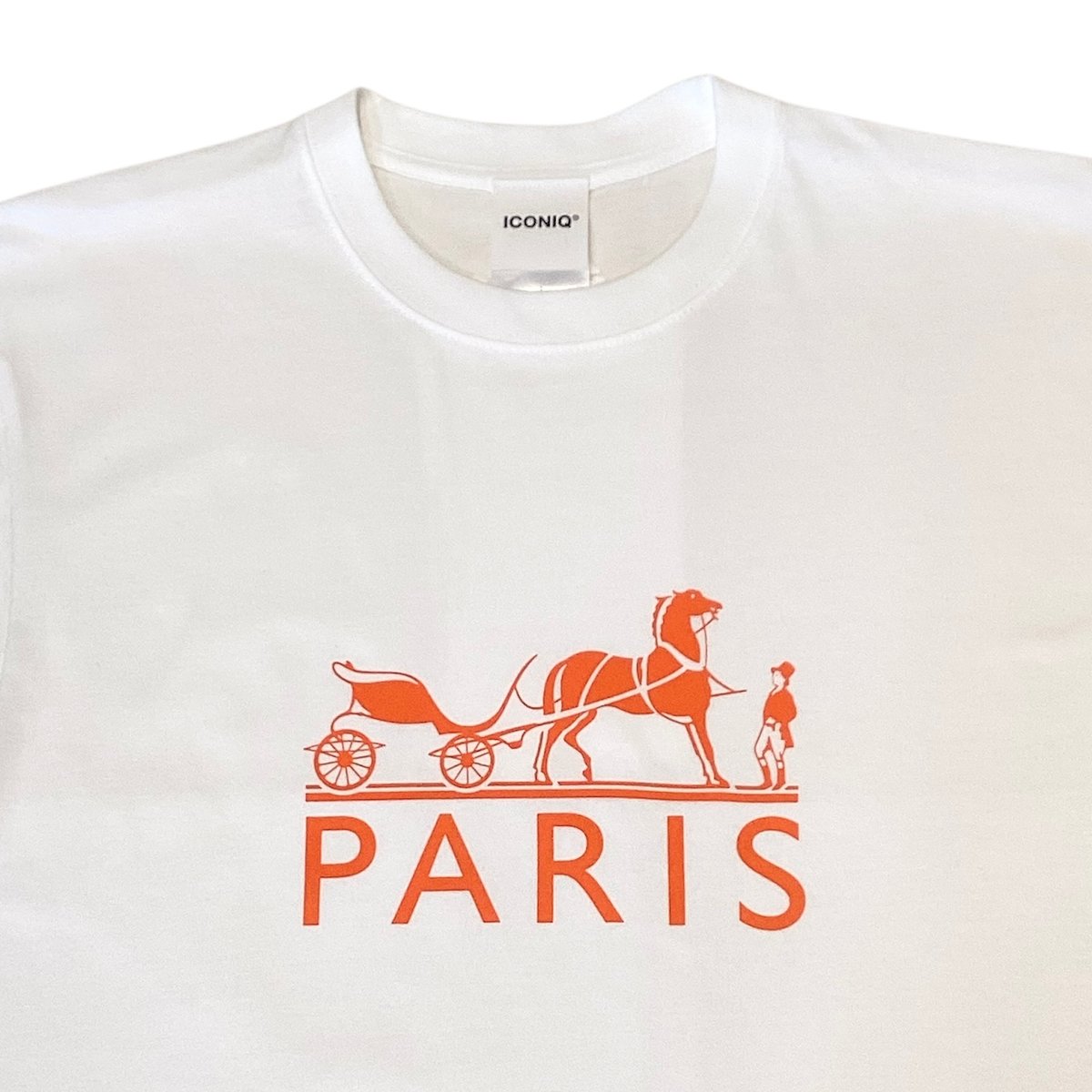 ICONIQ】H◯RMESモチーフ Tシャツ ホワイト | TRANSITION MEMEN ICONIQ】H◯RMESモチーフ Tシャツ ホワイト | TRANSITION MEMEN