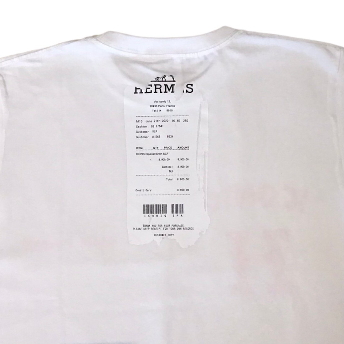 ICONIQ】H◯RMESモチーフ Tシャツ ホワイト | TRANSITION MEMEN
