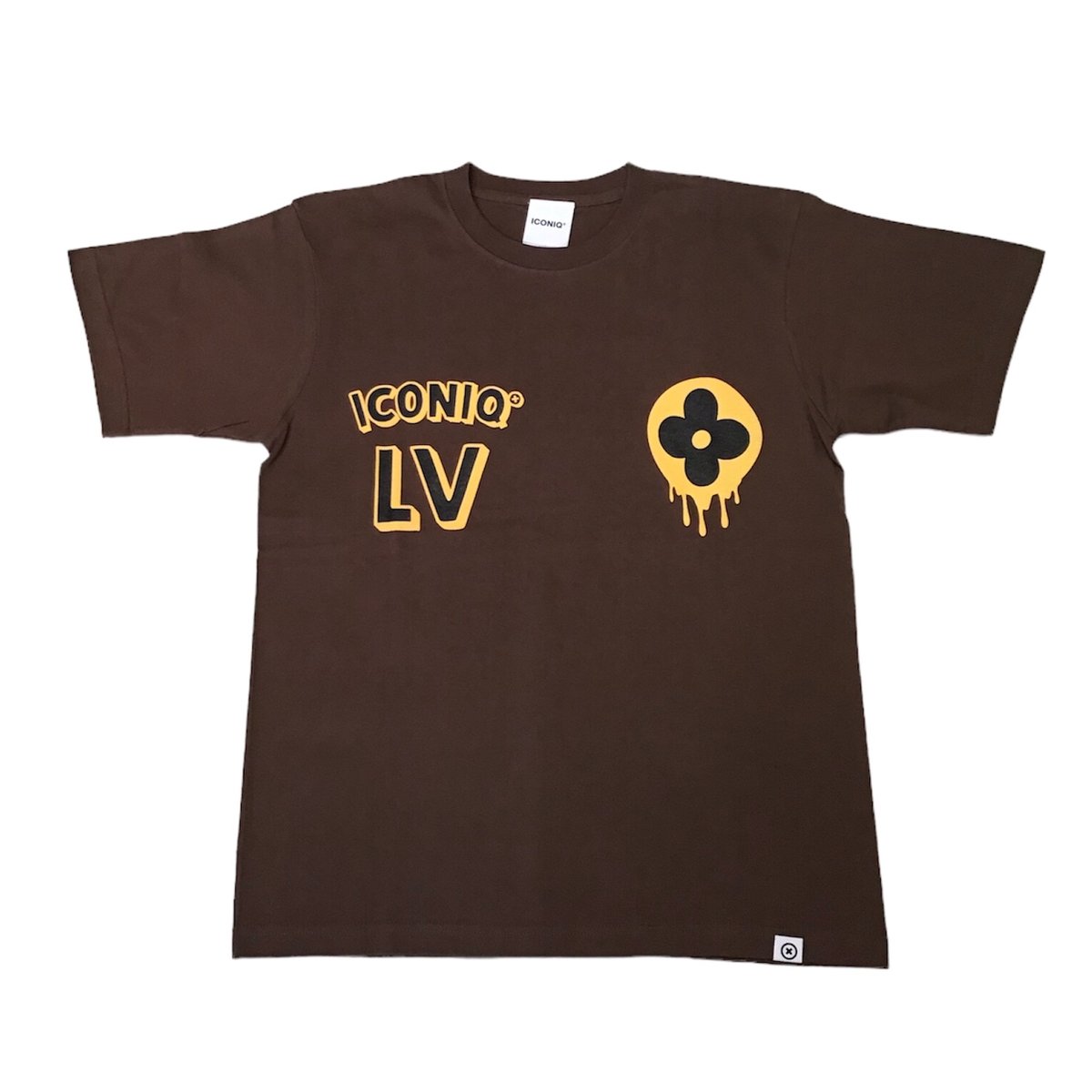 ICONIQ】LOU◯IS VUIT◯Nモチーフ Tシャツ ブラウン | TRANSITIO ICONIQ】LOU◯IS VUIT◯Nモチーフ Tシャツ ブラウン | TRANSITIO