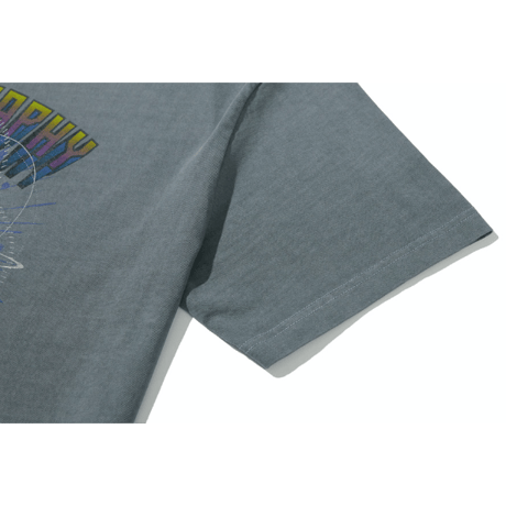 『Code:graphy』 　ピグメントダイイングギャラクシーロゴ Tシャツ (Charcoal)