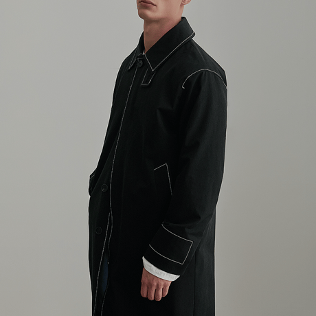 『 BY:L 』 　ステッチオーバーコート  (Black)