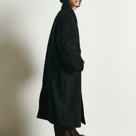 『 BY:L 』    ウールオーバーサイズダブルコート (Black)