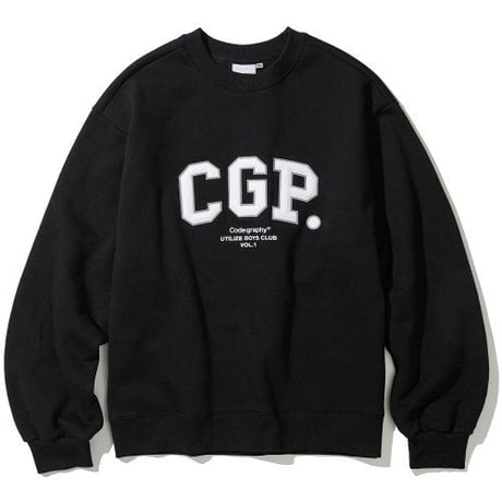 『Code:graphy』 　アップリケロゴスウェット (Black)