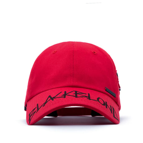 『BLACKBLOND』  プレートシグネチャーロゴキャップ (Red)