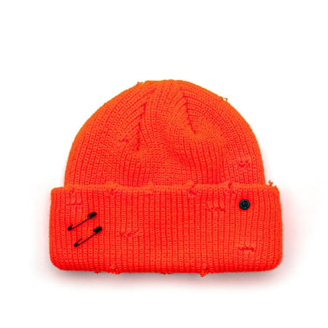 『BLACKBLOND』    リップトカスタムショートニット帽 (Orange)
