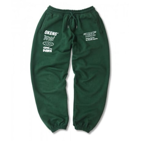 『OKENS SEOUL 』 rise and dawn training pants   (Dark Green)