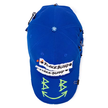 『BLACKBLOND』  ビッグスマイルパッチロゴキャップ (Blue)
