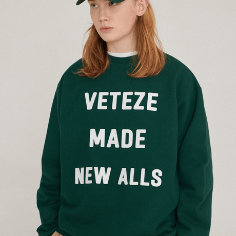 『VETEZE』 　ビッグメードスウェット (Green)