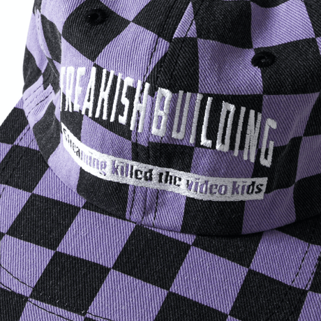 『FREAKISH BUILDING』 FS CHECKERBOARD FLAT CAP (Lilac)