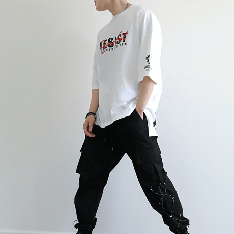 『BAUST』  シグネチャーロゴスカルショートスリーブ Tシャツ (White)
