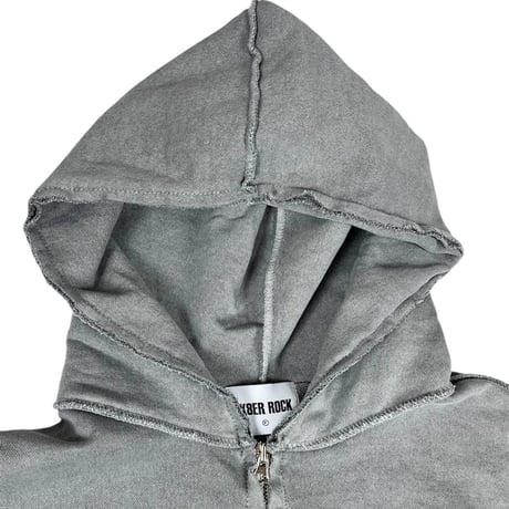 『SK8ER ROCK』 　スターリバースピグメントスウェットパーカージップアップ (Grey)
