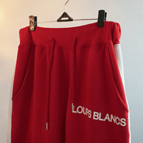 『LOUPS BLANCS』SIDE LINE ZIPPER TRACK PANTS (Red)