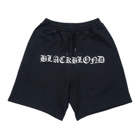 『BLACKBLOND』  crushed faith sweatshorts (Black)