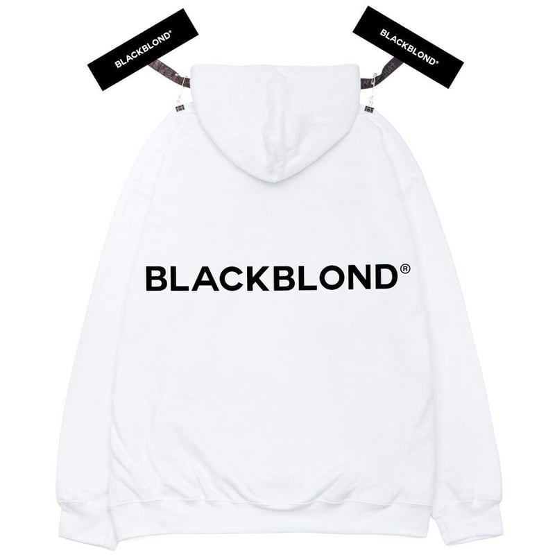 BLACKBLOND』 クラシックスマイルロゴパーカー (White) | 6LJStore