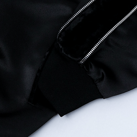 『BLACKBLOND』Front Logo Sukajan Jacket (Black)