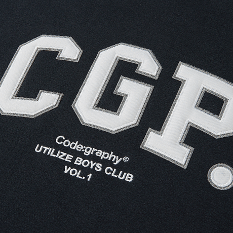 『Code:graphy』 　アップリケロゴスウェット (Navy)