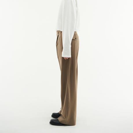 『HIFIFNK』  alden wool trousers pants (Cocoa)