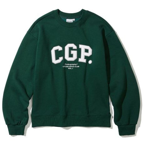 『Code:graphy』 　アップリケロゴスウェット (Green)