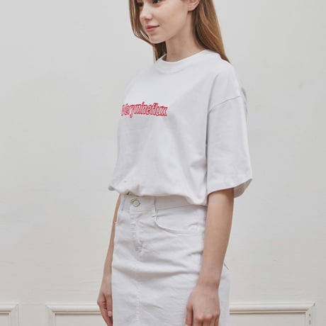 『Verynineflux』  ダイアゴナル Tシャツ (White)