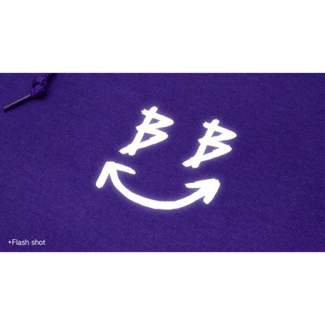 『BLACKBLOND』 　リフレクションクラシックスマイルロゴパーカー (Purple)
