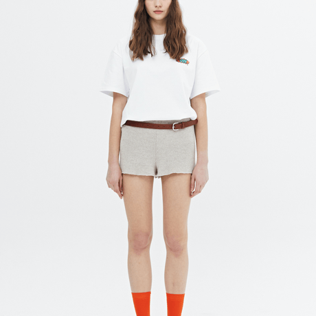 『grooverhyme』 　ハニーアンドピザ Tシャツ (White)