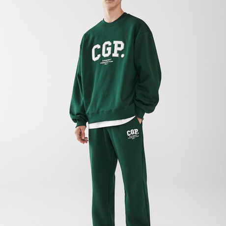 『Code:graphy』 　アップリケロゴスウェット (Green)