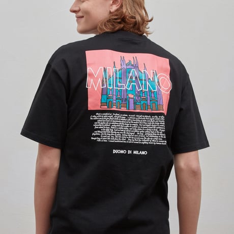 『Verynineflux』 ドゥオモアートワーク Tシャツ (Black)