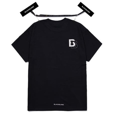 『BLACKBLOND』 ダブル B ロゴショートスリーブ Tシャツ (Black)
