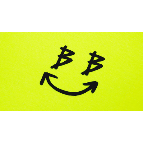 『BLACKBLOND』 　リフレクションクラシックスマイルロゴロングスリーブ Tシャツ (Neon)