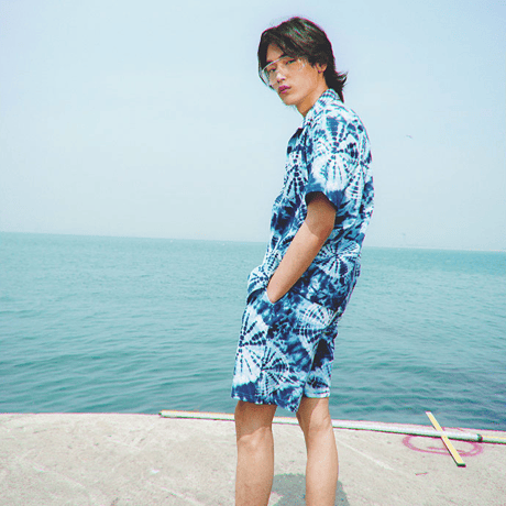 『LOUPS BLANCS』 タイダイバンディングショートパンツ