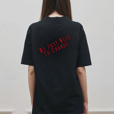 『Verynineflux』  ダイアゴナル Tシャツ (Black)