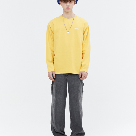 『grooverhyme』 　NYC ロケーションロングスリーブ Tシャツ (Yellow)
